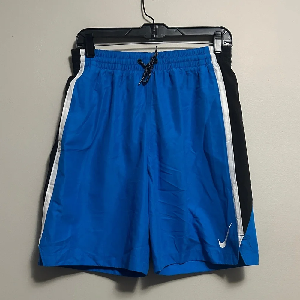 Nike Men's 8” Core Contend Volley Swim Trunks Small Blue Black - Picture 4 of 9
